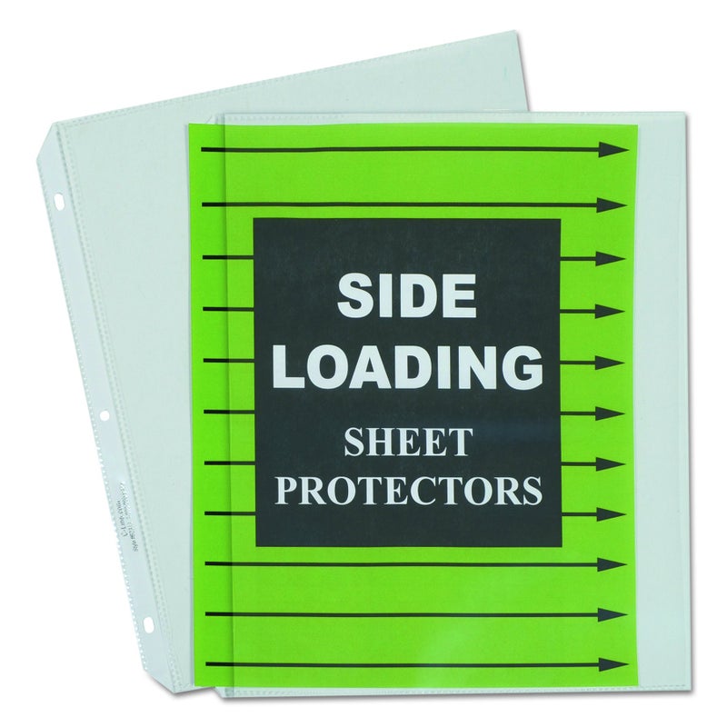 C-Line Side Loading Polypropylene Sheet Protectors, Clear, 2", 11 x 8.5, 50/Box - Image 1